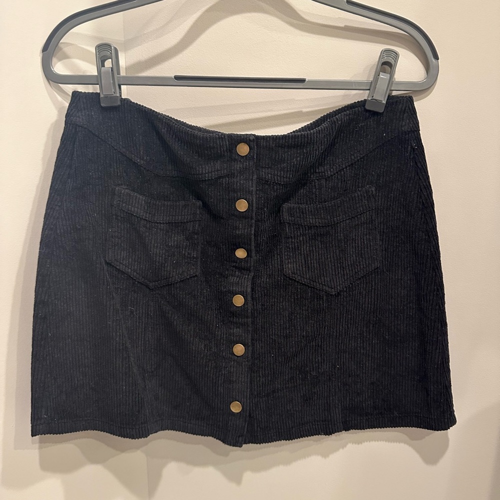 Black mini skirt